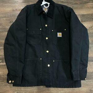 Vintage Carhartt Men's Black Jacket